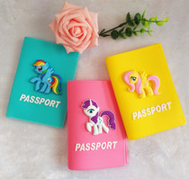 Customized new cartoon passport cover Yunbao cute Baolima passport document protection cover ticket holder pvc soft rubber