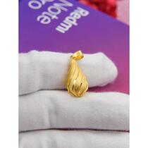 Chow Tai Fook beauty frosted rotating water drop pendant female does not contain chain 18K gold single Love road gold Lady item