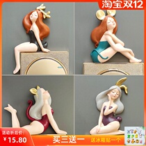 Small Loli European Villa wall sticker light switch decorative sticker four-open triple socket beautification Shield switch sticker set