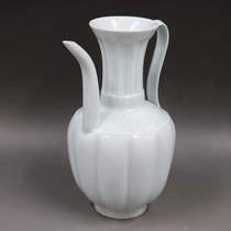 New Song Hutian Kiln White Glaze Shadow Green Jug Hulk Old Goods Folk Collection Antique Antique Antique