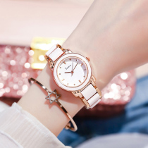 Watch schoolgirl simple temperament British niche trend Ceramic retro bracelet watch Women waterproof Quartz womens watch