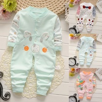 Newborn baby one-piece clothes spring and autumn male baby climbing clothes Haiyi Just born 0 female 3 full moon 6 autumn 9 clothes 12 months