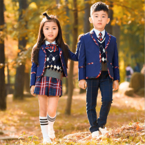 Boys and girls kindergarten school wind school uniform for childrens clothing in English performing clothes for primary and secondary school suit