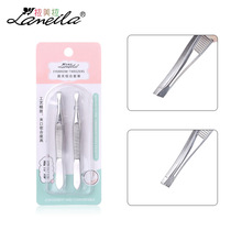 Lameira silver eyebrow clip stainless steel eyebrow forceps eyebrow tool oblique mouth flat mouth 2 branches A205