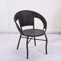 Thickened rattan chair adult armrest back chair simple home outdoor food stall table stool beach chair dining chair