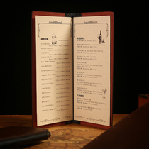 Leather new European retro retro cigar whiskey cocktail Single pull rope binder bar KTV Club