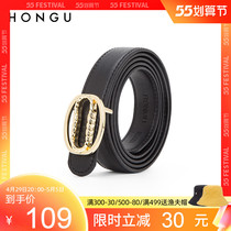 Lady Red Valley Lady Leather Strap 2021 New Fashion Buckle Fashion Bull Leather Belt Fine 100 Hitch Decoration Strap Woman 4192