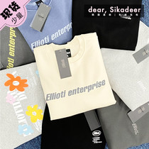 Spot South Korea Ellioti Do the old letter round collar necropolis with womens retro washed damp boomers 21 autumn slim down