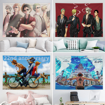 One Piece tide map hanging cloth ins background cloth cartoon animation room dormitory bedroom bedside wall decoration tapestry