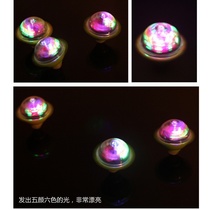 Colorful luminous gyro crystal transparent flash friction gyro childrens stall hot selling new strange
