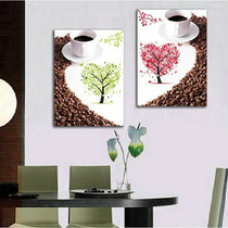 Restaurant decoration painting modern simple double home painting hanging painting fruit wine glass frameless painting wall painting crystal surface