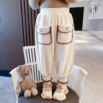 Girls pants fall and winter 2022 new baby wear winter clothing and thick winter dress for casual trousers