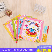 Creative Button Painting Diy Handmade Material Bag Nursery School Baby Children Creative Buttons Flower Puzzle Toys