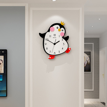 Silent childrens room card clock wall clock Living room creative personality hanging watch Fashion home decorative art clock