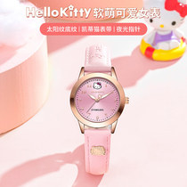 Magic Speed x Sanrio Hello Kitty Childrens Watch Female Junior High School Elementary School Girl Cute Luminous Quartz Watch Girl