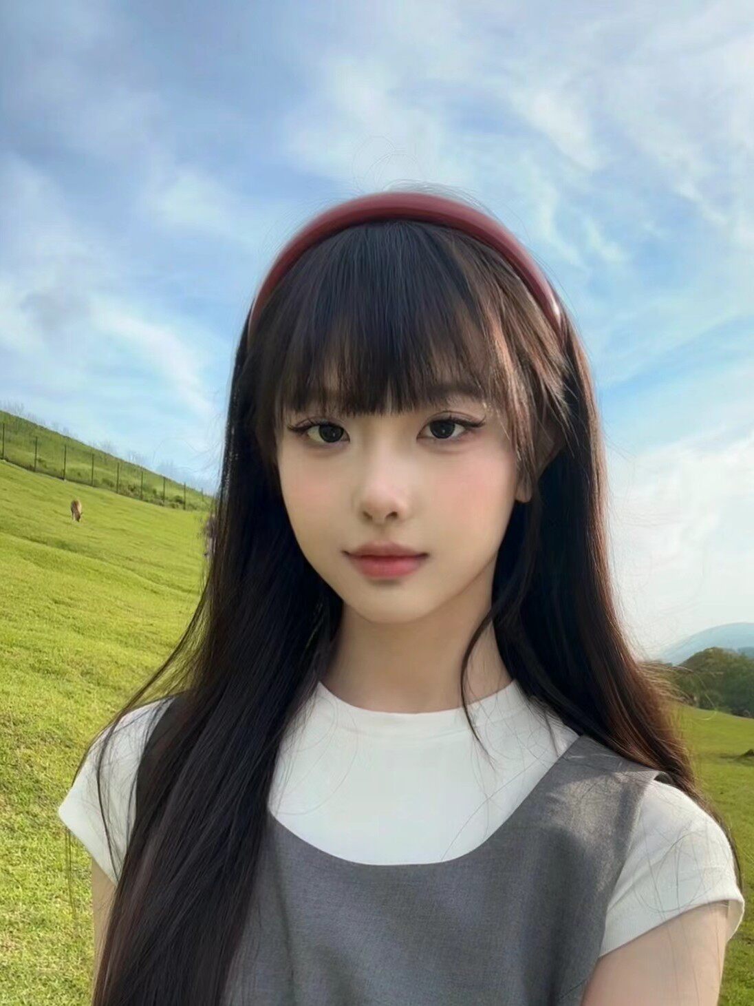 真我黑长直漫画齐刘海假发套 全真发整顶设计 自然隐形无痕贴合 长发飘逸顺滑