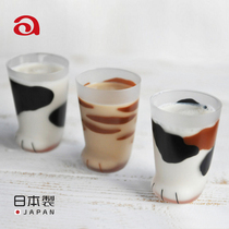 Shitsuka Nitsushi Japan Import Coconeco Cat Claw Cup Cute Gift Juice Coffee Milk Frosted Glass Cup