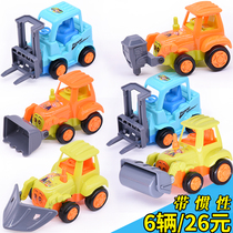 Childrens Car Baby Toy Car Boys Inertial Engineering Car Bulldog Takle Mixer 3 - 5 years old rebound car