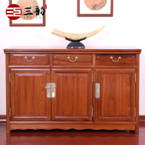 Sanyun mahogany furniture Burma pear sideboard solid wood cupboard antique restaurant locker Chinese tea cabinet