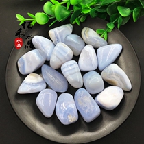Natural blue jade medullary blue veins Manau crushed stone decoration vase flower pots planted water Cultivated Fish Tank Built stones