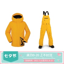  Spot 2021 new Volcom diamond childrens mens and womens snowboard suits with straps and snow pants