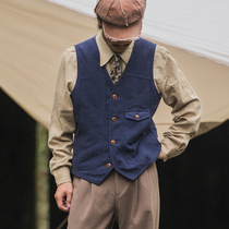 SOARIN retro American tooling wind waistcoat for men Amei click Casual Functional Tactics Multi-Pocket Waistcoat Vest