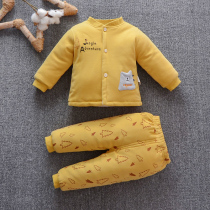 0-3 months baby thin cotton suit spring and autumn newborn cotton suit two sets of men and women baby warm cotton jacket