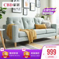  (Spike)CBD small apartment sofa fabric modern simple Nordic living room three-person sofa D019SF