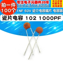 Porcelain Capacitor 102 1000PF 1NF 50V Porcelain Capacitor Magnetic Chip Capacitor (100 pcs)