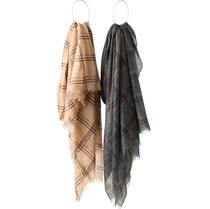 Qin Hailu Tongan Scarf Autumn Winter Chinese Restaurant Cashmere Shawl 100 Hitch Gold Silk Plaid Thin wool scarlet female