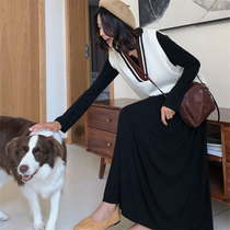 Pregnant woman autumn suit 2019 fashion net red knitted vest pregnant woman skirt two-piece set pregnant mother tide outfit autumn and winter