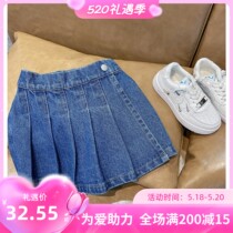 Brand Children Clothing Girl Han Edition 100 Plexant Pants Dress 21 Summer New Girl Fashion Hot Pants Foreign Air Denim Shorts Tide