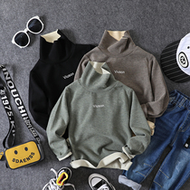 New boy high collar with undershirt long sleeve child foreign air autumn and winter clothing male baby t-shirt warm blouses