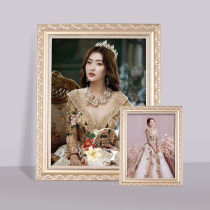 Solid wood European-style photo frame a3 A4 10 12 12 18 18 24 24 24 wedding pictures Hanging Wall Children Pendulum painting