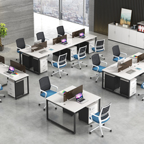 TV show Production group Editing division Office computer working table and chairs combination 4 people 6 people white partition station