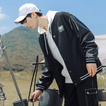 American Tide Brand Contrast Baseball Clothing Jackets Mens Autumn Loose Casual Clothes Joker Embroidery Handsome Embroidery Coats