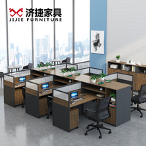 Staff desk 4 6 - person modern minimal computer tables and chairs combined screen office staff