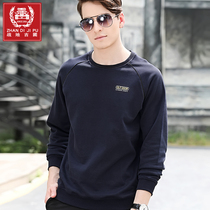 2021 springtime long sleeve sports sweatshirt male loose casual round neck long sleeve T-shirt male insert shoulder cuff sweatshirt