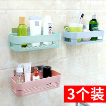  Suction cup Bathroom storage rack Bathroom storage rack Toilet nail-free wall-mounted toiletries storage rack Kitchen rack