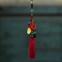 Original design upscale ethnic wind Zhu sand safe button pendant pendant matching ornament pendant honey wax pendant pendant car hanging ornament