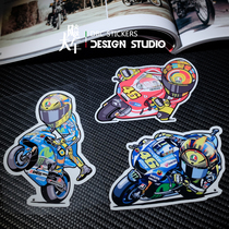 Motorcycle electric car stickup retrofit decorate Rossi Rossi reflective waterproof car sticker stickers