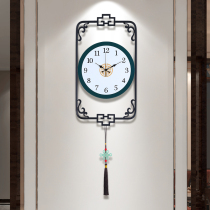 Wall clock living room minimalist household fashion Chinese modern clock decoration background wall net red classical Chinese style clock