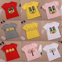 Childrens clothing girls short sleeve T-shirt cotton childrens round neck top girls summer cartoon clothes childrens base shirt