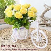 Decorated table flowers decorated with dried flowers on the conference table Fake flower pots European living room home