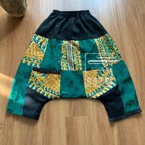  Cloud decoration totem meaning original design casual pants old embroidery ethnic style hand embroidery contrast stitching Harajuku style large pants