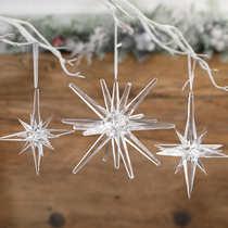 Christmas Nordic simple crystal pendant Christmas Tree decoration pendant Shop decoration scene decoration Christmas ornaments
