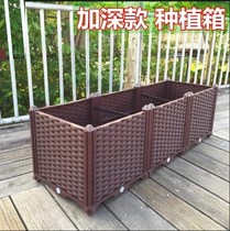 Flower flower trough flower pot garden plastic wood seed melon doorway bonsai grid bouquets plastic flower altars wooden boxes plant a set