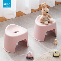 Camellia childrens stool household thickened stool baby bath non-slip rubber stool bathroom sofa coffee table low stool change shoe stool