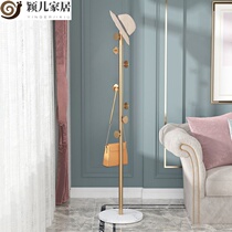 Yinger home marble coat rack Floor-to-ceiling bedroom Nordic hanger Simple modern light luxury Simple wrought iron