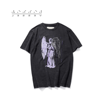  xVESSEL mechanical angel star with the same net red ins wind wild retro washed old T-shirt